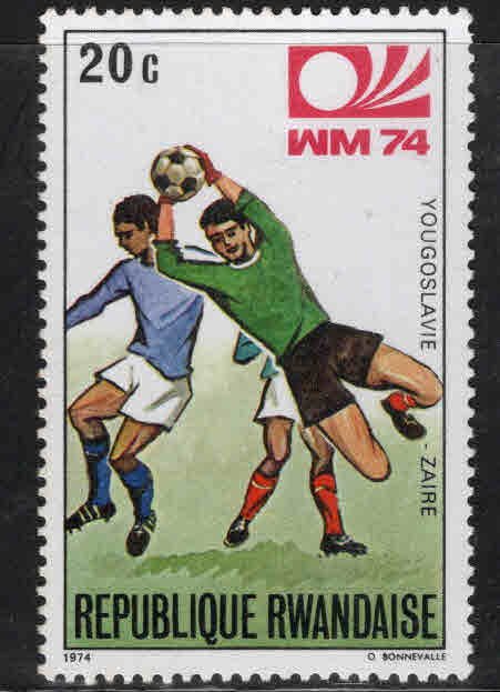 RWANDA Scott 579 Unused Soccer stamp