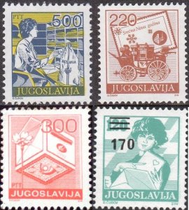 Yugoslavia 1988/1989 MNH Stamps Scott 1809/1947 Definitives Post Mail Coach