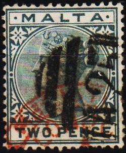 Malta.1860 2d S.G.23 Fine Used