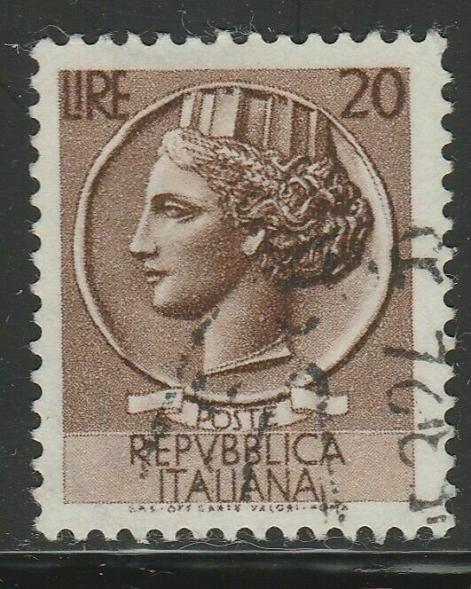 Italy Republic 1953-54 20L Winged Wheel Used A16P52F166