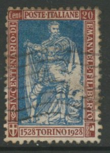 Italy Kingdom Emmanuel Philibert 1928 20c Perf. 11 Used A18P27F864