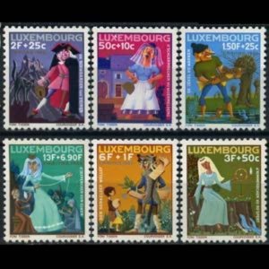 LUXEMBOURG 1966 - Scott# B252-7 Fairy Tales Set of 6 NH