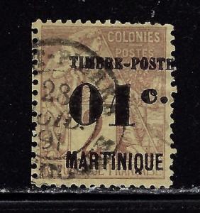 Martinique 21 Used 1891 overprinted issue 