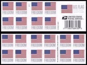 U.S.#5791a Flag & Freedom 63c FE Booklet Pane of 20, MNH. (BCA) P# B111 FREE S/H