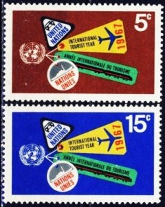 United Nations - #175 - 176 International Tourist Year set/2 - MNH