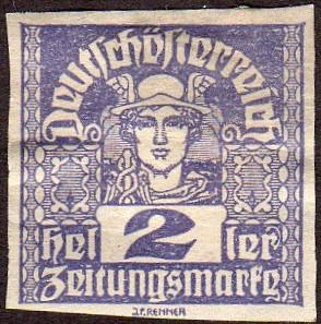 Austria P29 - Mint-H - 2h Mercury (1920)