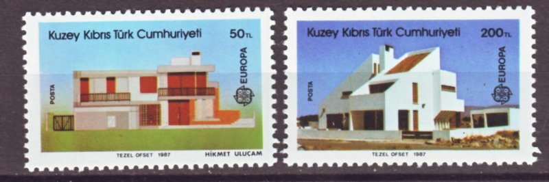 J22372 Jlstamps 1987 turkey cyprus set mnh #204-5 europa