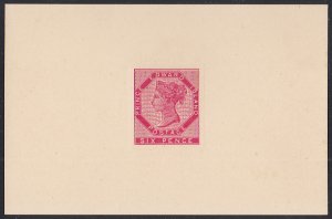 Prince Edward Island Reprint Die Proof Sc #7 6d Victoria magenta