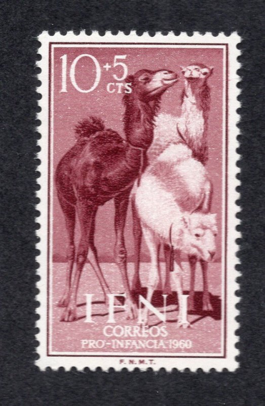 Ifni 1960 10c + 5c Camel Semi-Postal, Scott B46 MH, value = 30c