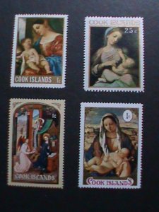 COOK ISLANDS 1968 SC#176-8 54 YEARS OLD-PAINTING-VIRGIN & THE CHILD MNH VF