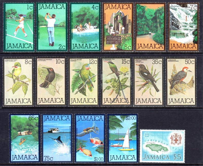 Jamaica 1979-80 Birds Complete Mint MH Set SG 461-477