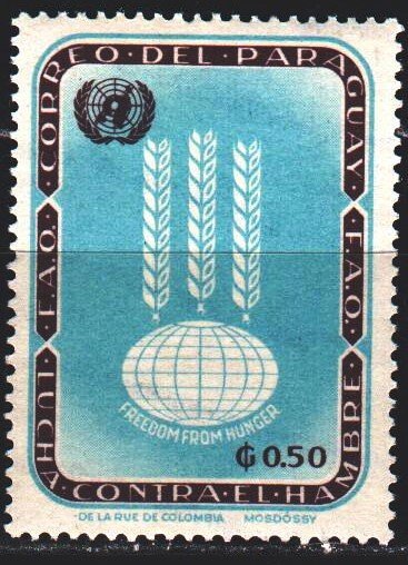 Paraguay. 1963. 1210 from the series. United Nations, food organization. MNH.