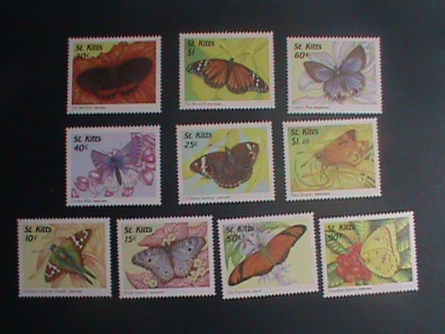 ST.KITTS-1997 SC# 439//50 -COLORFUL BEAUTIFUL LOVELY BUTTERFLY MINT SET VF