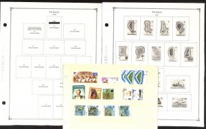 Tuvalu Stamp Collection on 40 Scott International Pages, 1976-1986 ++