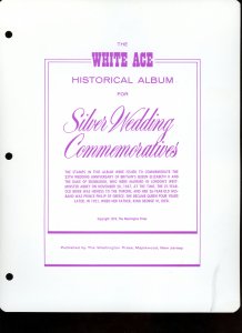 1972 Great Britain Scott Type CD324 Silver Wedding Anniv.  on 14 White Ace Pages
