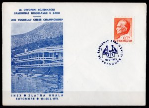 Yugoslavia 1973 - 28th.Yugoslav CHESS Championship Sutomore Special Cover