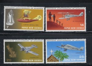 Papua New Guinea 348-51 MNH 1972 Airplanes (fe6331)