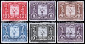 El Salvador Scott C36-40, C42 (1935) Mint/Used H VF Complete Set + B