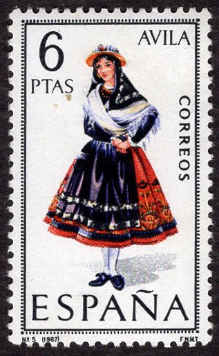 Spain 1967 Regional Women Costumes Avila 6p. Scott.1396 (#1)