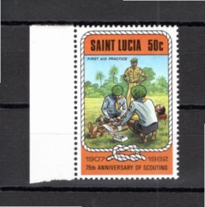 St. Lucia 1982 MNH Sc 588 inverted watermark