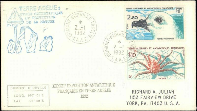 French Southern & Antarctic Territory #211, Antarctic Cachet and/or Cancel