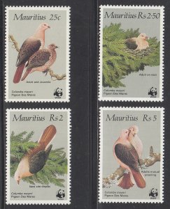 Mauritius Scott #613-616 MNH Note