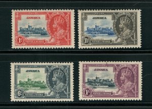 Jamaica Stamp  Scott 109-12   Silver Jubilee  Mint Hinged