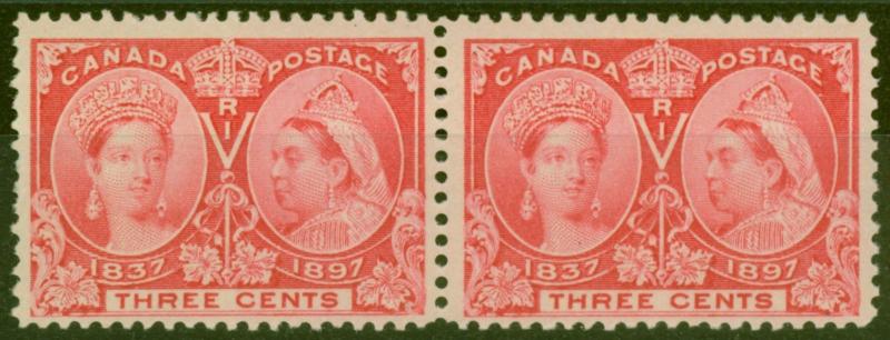 Canada 1897 3c Carmine SG126 Fine MNH Pair