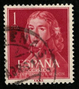 Espana 1 pta Birth of Leandro Frenandez de Moratin (T-5114)