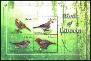 Liberia 2011 Sc 2717 Birds Waxbill CV $9