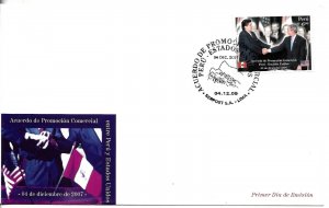 PERU 2008 COMMERCIAL TREATY BETWEEN PERU AND UNITED STATES PRESIDENTS FLAGS FDC