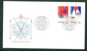 Norway. 1982 FDC. Cachet. VM. Set. World Skiing Championship . Scott# 798-799.