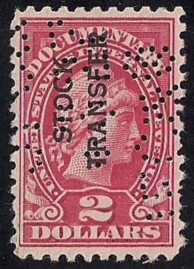 RD31 2 Dollars 1928-29 Series Stock Transfer Stamp used XF