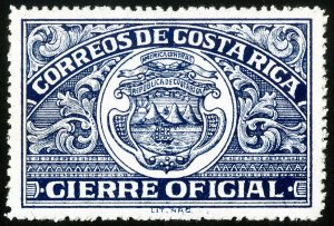 Costa Rica Stamps MLH VF Official Revenue