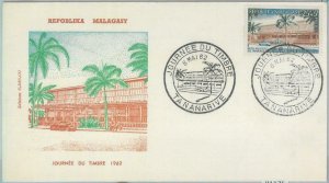 81125 -  MADAGASCAR  - POSTAL HISTORY -   FDC COVER  Palm Trees 1962