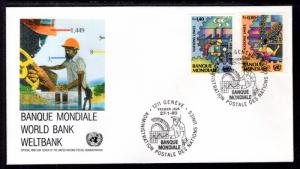 UN Geneva 173-174 World Bank UN Postal Admin U/A FDC