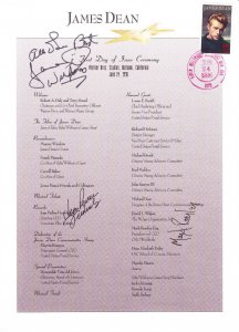 Signed USPS 1st Day Ceremony Program #3082 C1 James Dean +Uo Handstamp 1996
