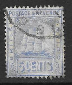 British Guiana Scott #175 Used 5c ship  2017 CV $6.00