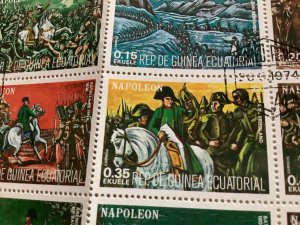 Napoleon Republic De Guinea Ecuatorial cancelled stamps sheet Ref R49161