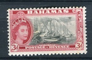 BAHAMAS; 1954 early QEII pictorial issue fine Mint hinged 3d. value