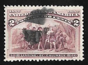 231 2 cent SUPER FANCY CANCEL Violet, Columbia Issue Stamp used VF