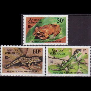 ANTIGUA 1987 - Scott# 1035-7 Reptiles 30c-$1 NH