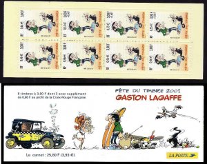 France-Scott #2803b-unused NH-Gaston Lagaffe comics booklet-