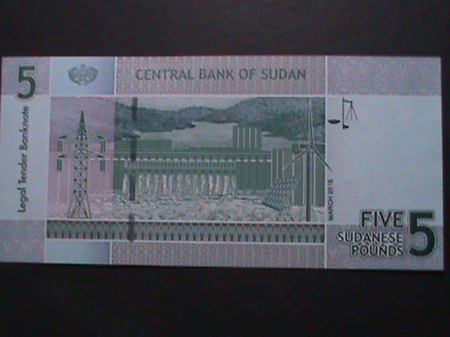 ​SULTAN-2015 CENTRAL BANK OF SULTAN-5 POUNDS-UNCIRCULATED CURRENCY VERY FINE
