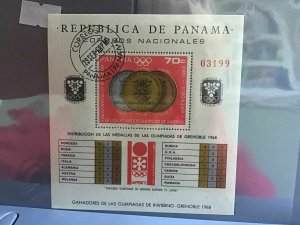 Panama 1968 Olympic Medals cancelled  stamp sheet R26435