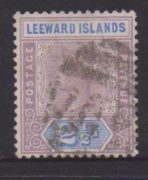 Leeward Islands Sc#3 Used - Postmark Cancel Dominica A07