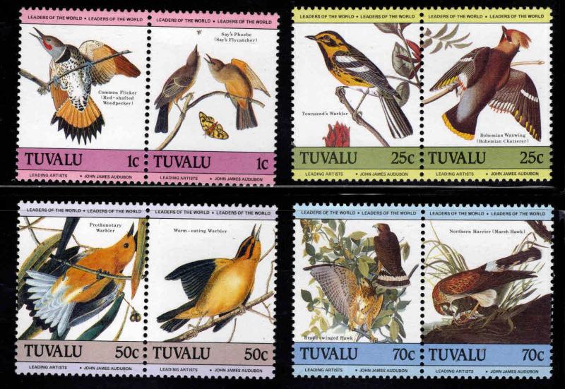 TUVALU Scott 279-282 MNH** Audubon Bird  set