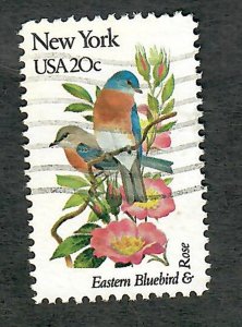 1984 New York Birds and Flowers used single - perf 10.5 x 11