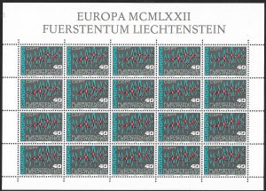 LIECHTENSTEIN (80) All different Sheets of stamps ALL Mint Never Hinged