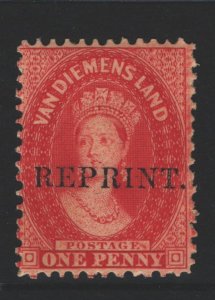 Tasmania QV 1d Reprint MNH